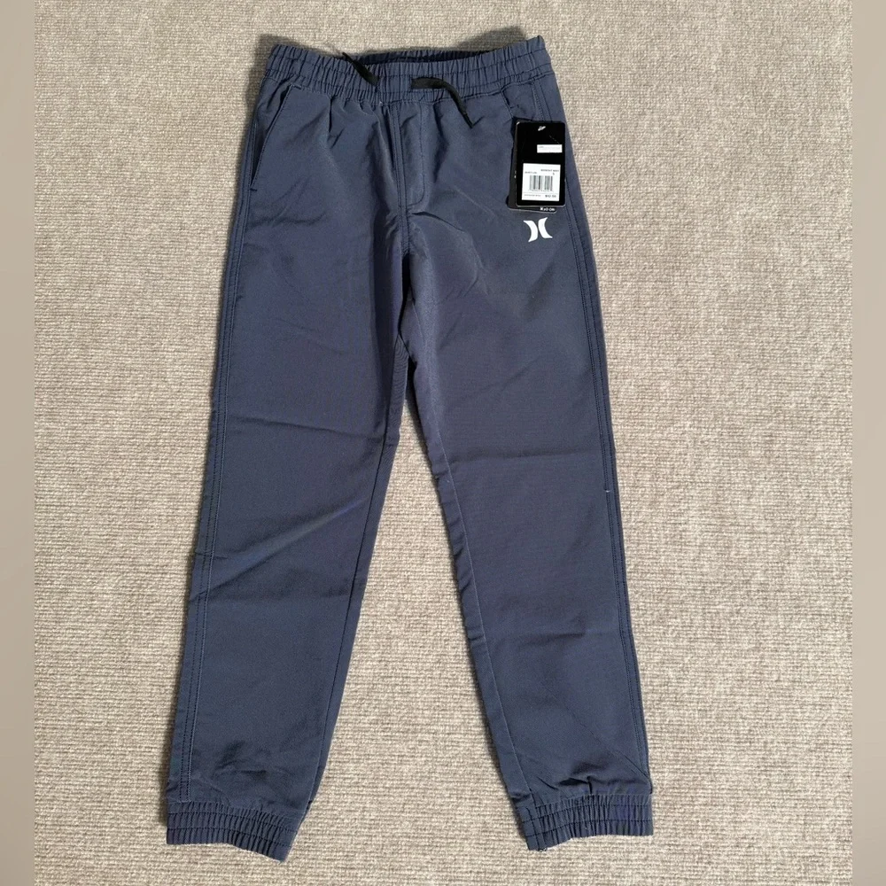 Hurley NWT Boys Blue Midnight Navy H2O-Dri Trek Athletic Joggers - Size Small - Picture 1 of 5